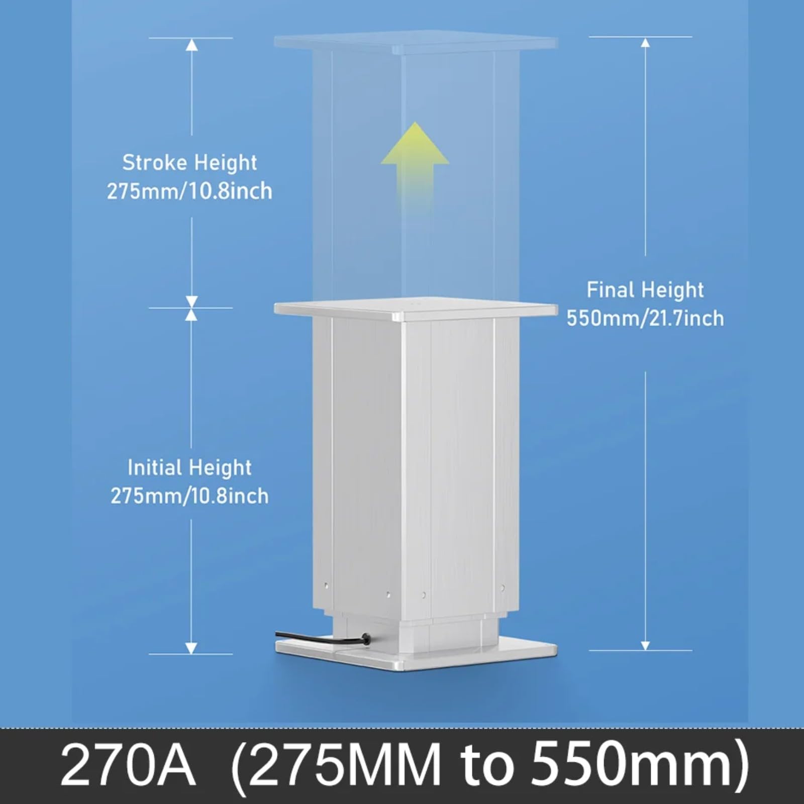 2 Stück 70 Kilogramm Last Hebe Säule synchronisierte Steuerung Hebeplattform hohes Gedächtnis Einstellungen Einstellung(270A; 2PCS-SYNC; 70 Kilogram Load 9mms)