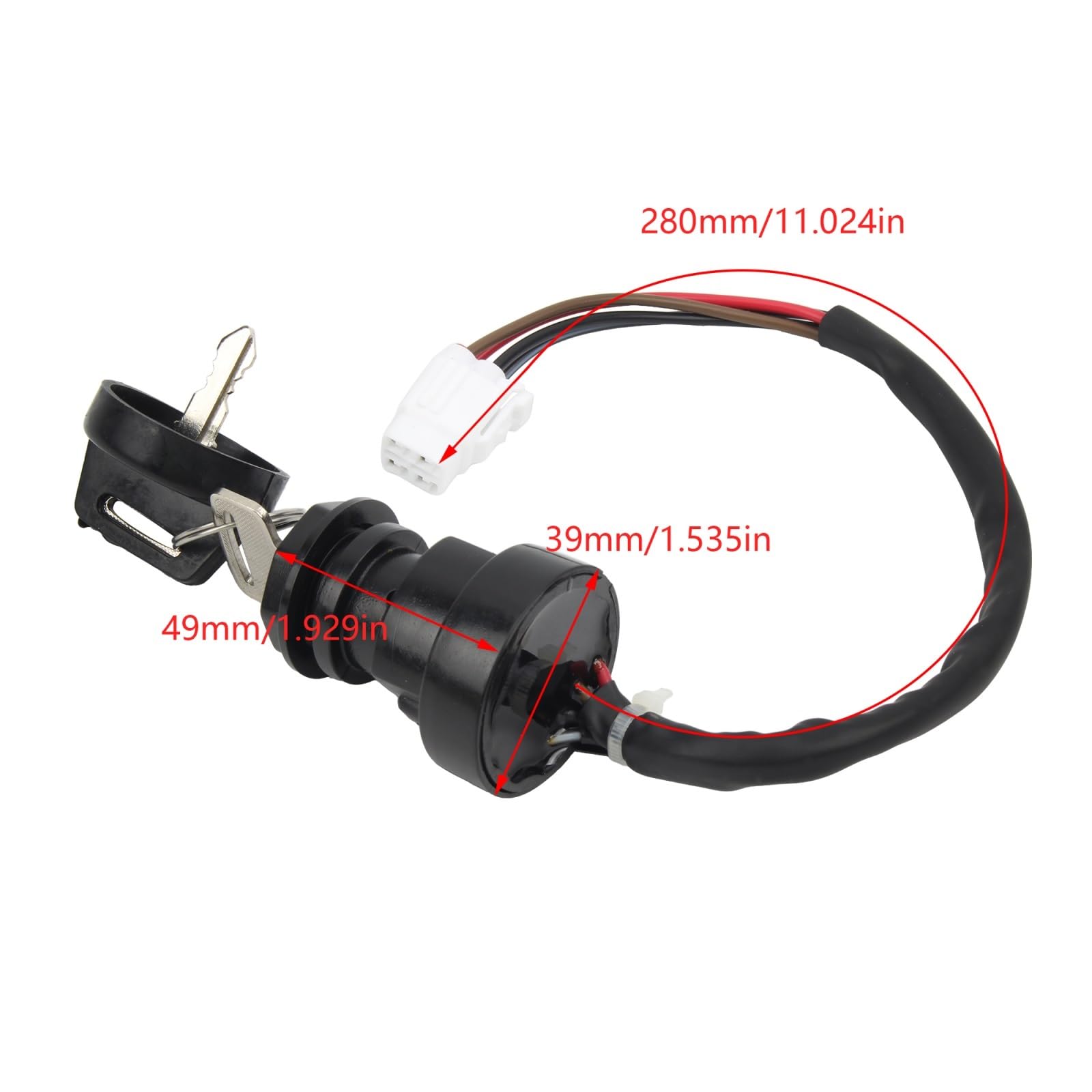 Interruptor de encendido Compatible con Yamaha YFZ450 YFZ450V ATV cuatro ruedas Enduro motocicleta cerradura de puerta eléctrica enchufe interruptor de llave de encendido
