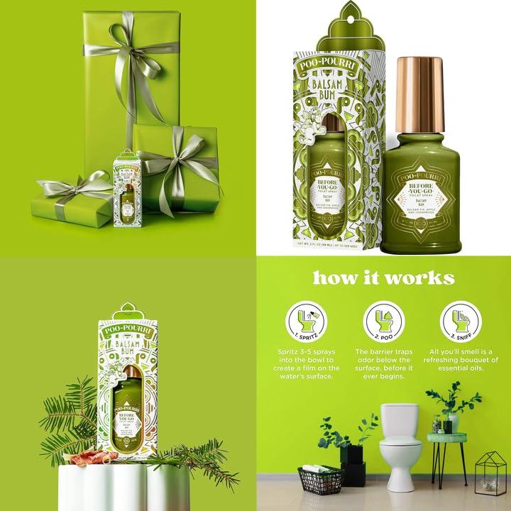 Image of Poo-Pourri Before-You-Go Toilet Spray Holiday set, Hollyday Spice, Mistletoe Spritzes, Oh Spritzmas Tree, Berry and Bright, Balsam Bum