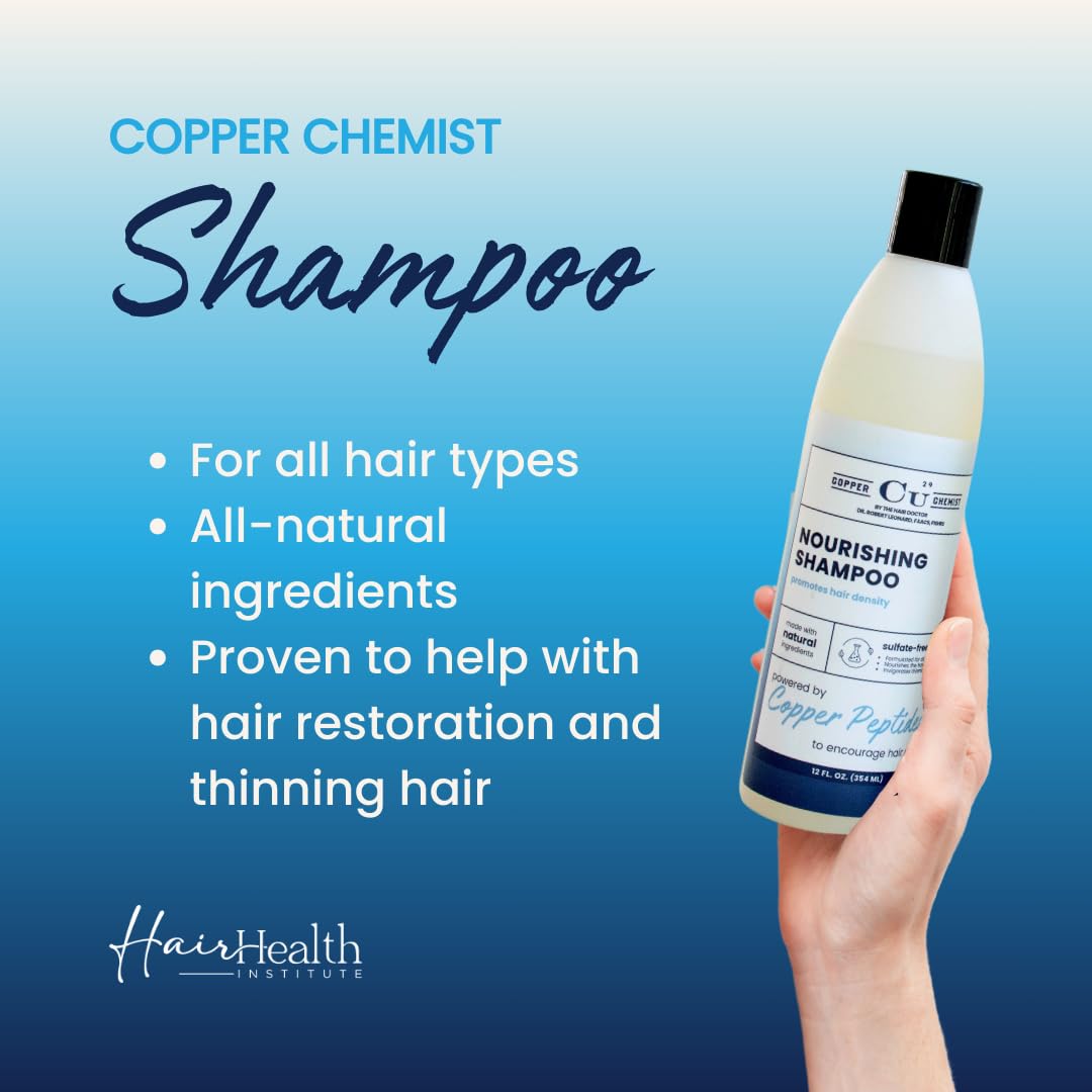 Copper Chemist Hair Growth Shampoo For Thicker, Fuller Hair, Doctor Developed, Repair Hair, Healthy Scalp, All Natural