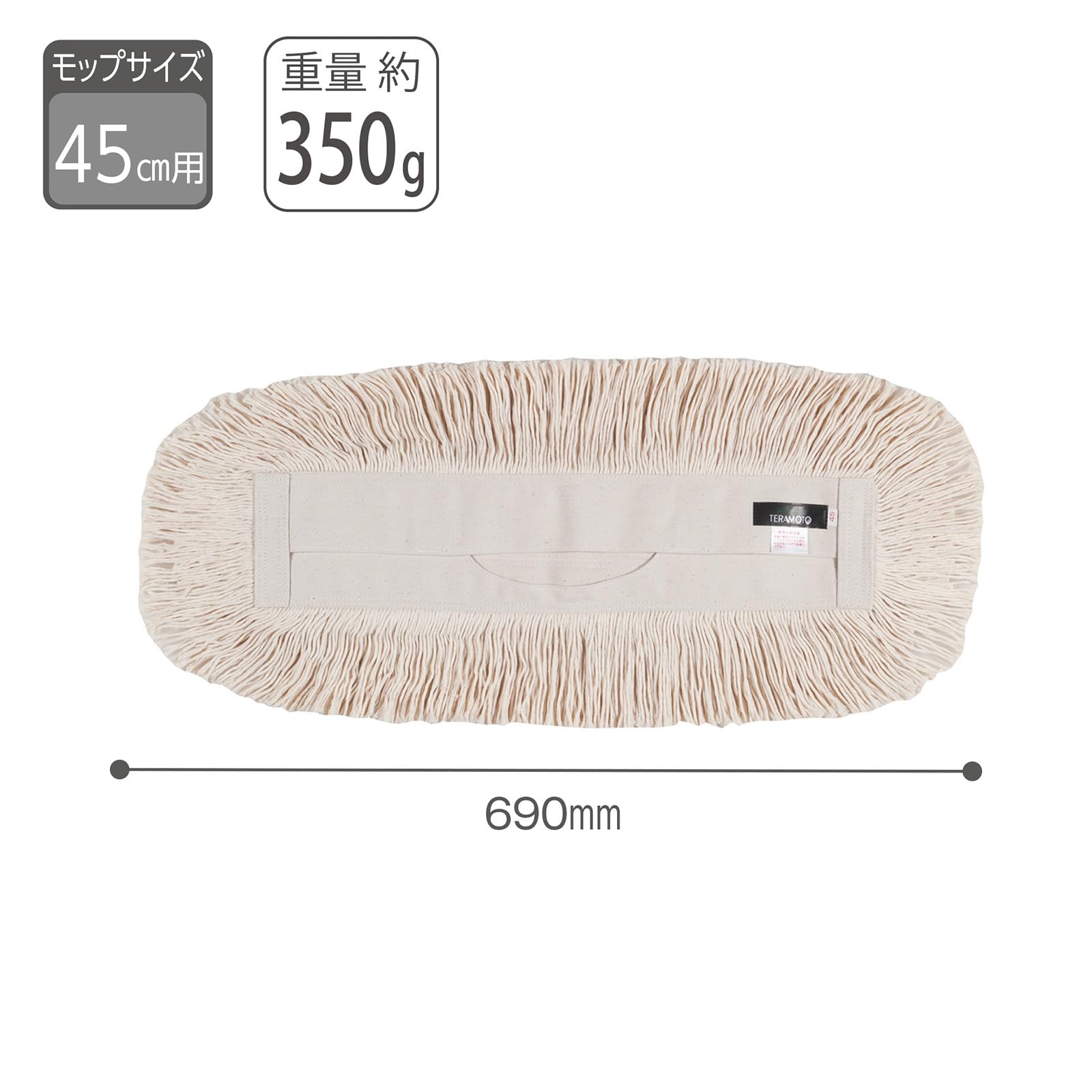 まとめ テラモト 体育館モップスペア 90cm〔×5セット〕 まとめ