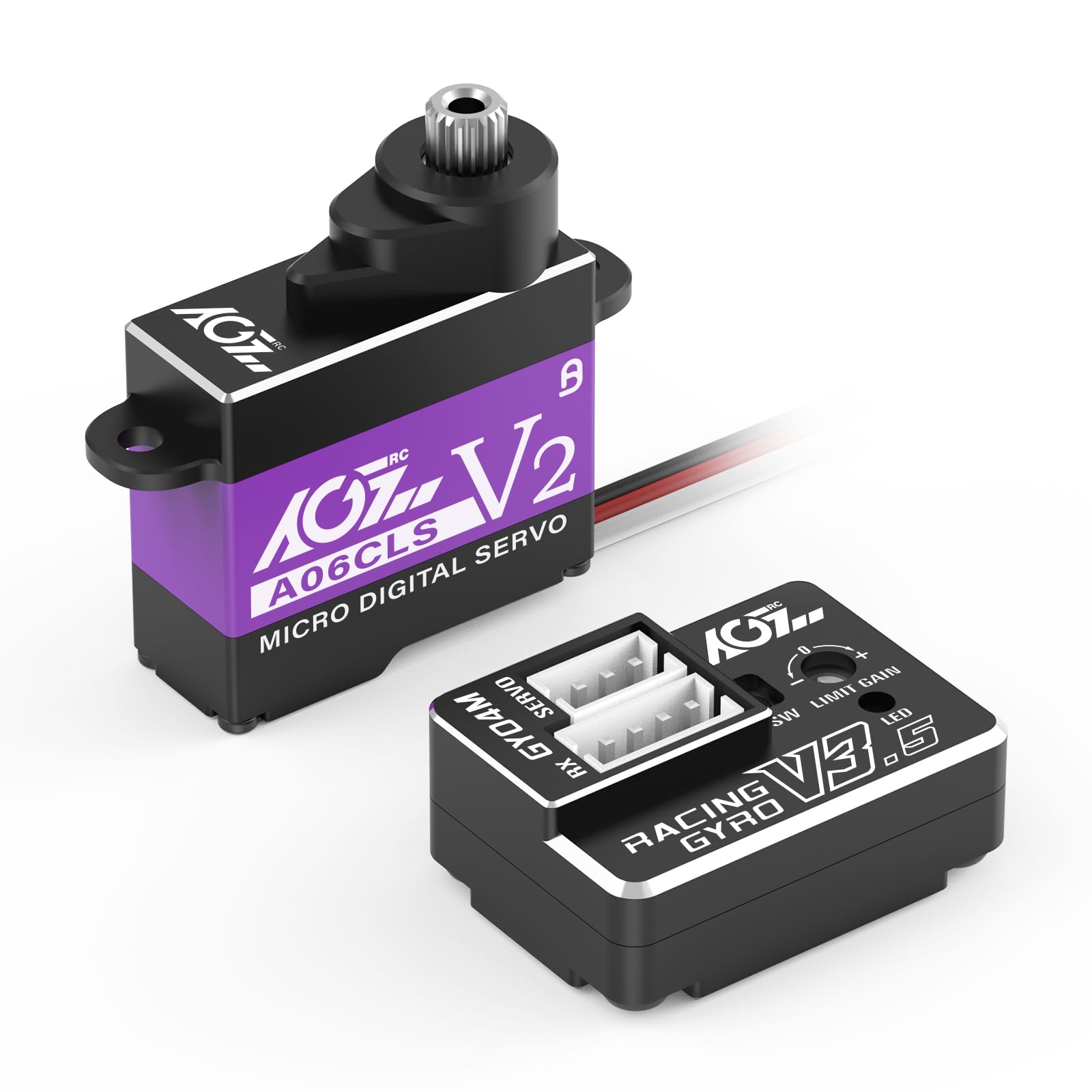 Amazon.com: AGFRC A06CLS V2 0.052sec Mini-Z-Car RC Servo and GY04M