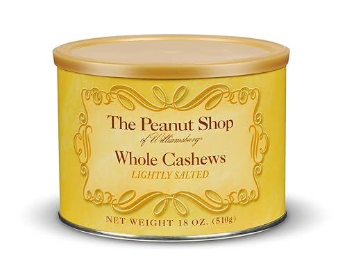 The Peanut Shop of Williamsburg Anacardos salados, 18 onzas (81356)