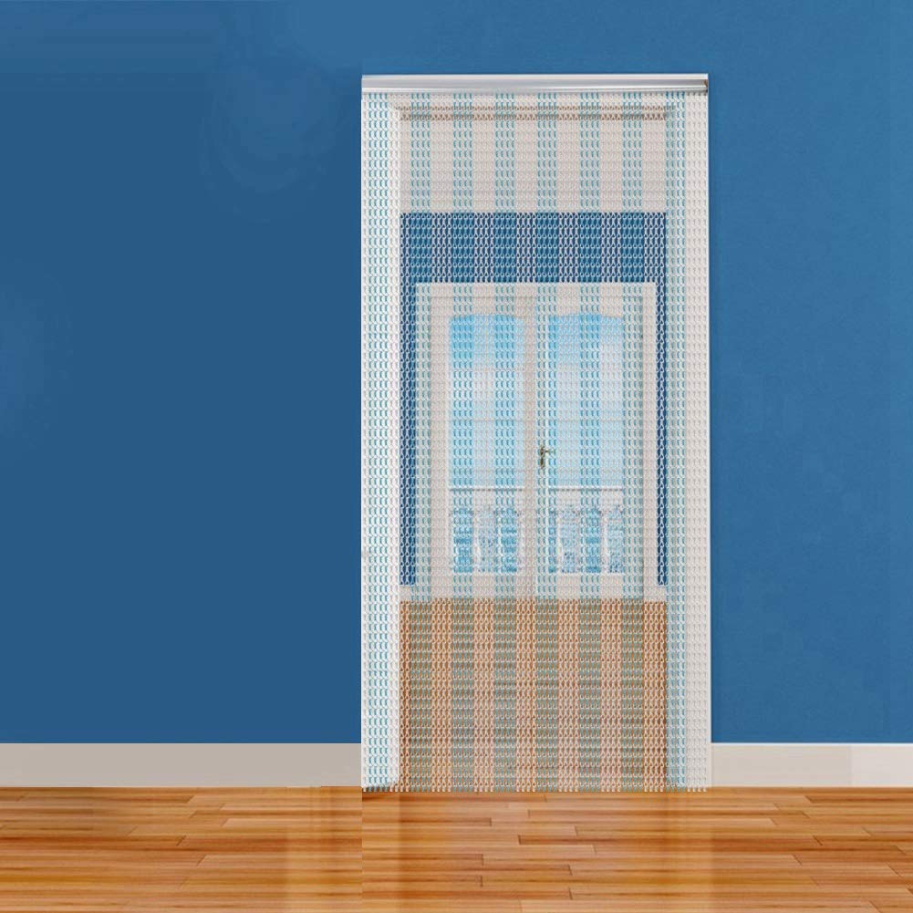 Dioche Tende in Alluminio a Catena 90 * 214,5 Cm Tenda a Strisce in Catena in Alluminio |Zanzariera per Porta Antimosche |ed Elegante Divisorio