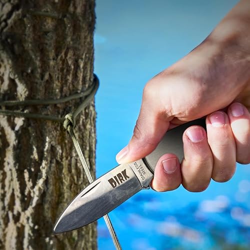 Miniatura 6 de DIRK - Cuchillo de bolsillo de acero inoxidable de 6.75 pulgadas (6.7 in)  Diseño compacto con hoja de 2.75 pulgadas que se pliega en el mango de 4