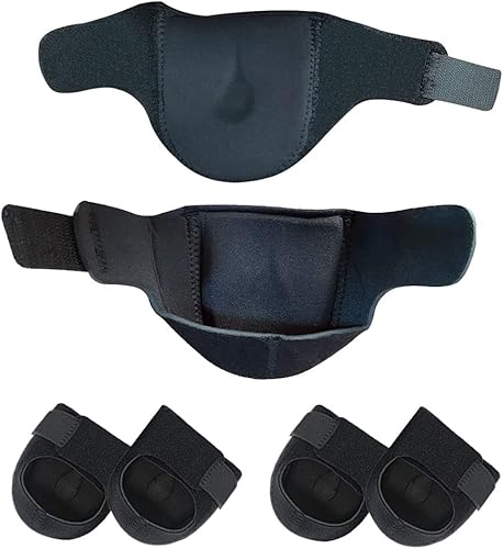 Miniatura 1 de Tacones ajustables para fascitis plantar, 4 unidades, para aliviar el dolor en el talón (negro), Negro -