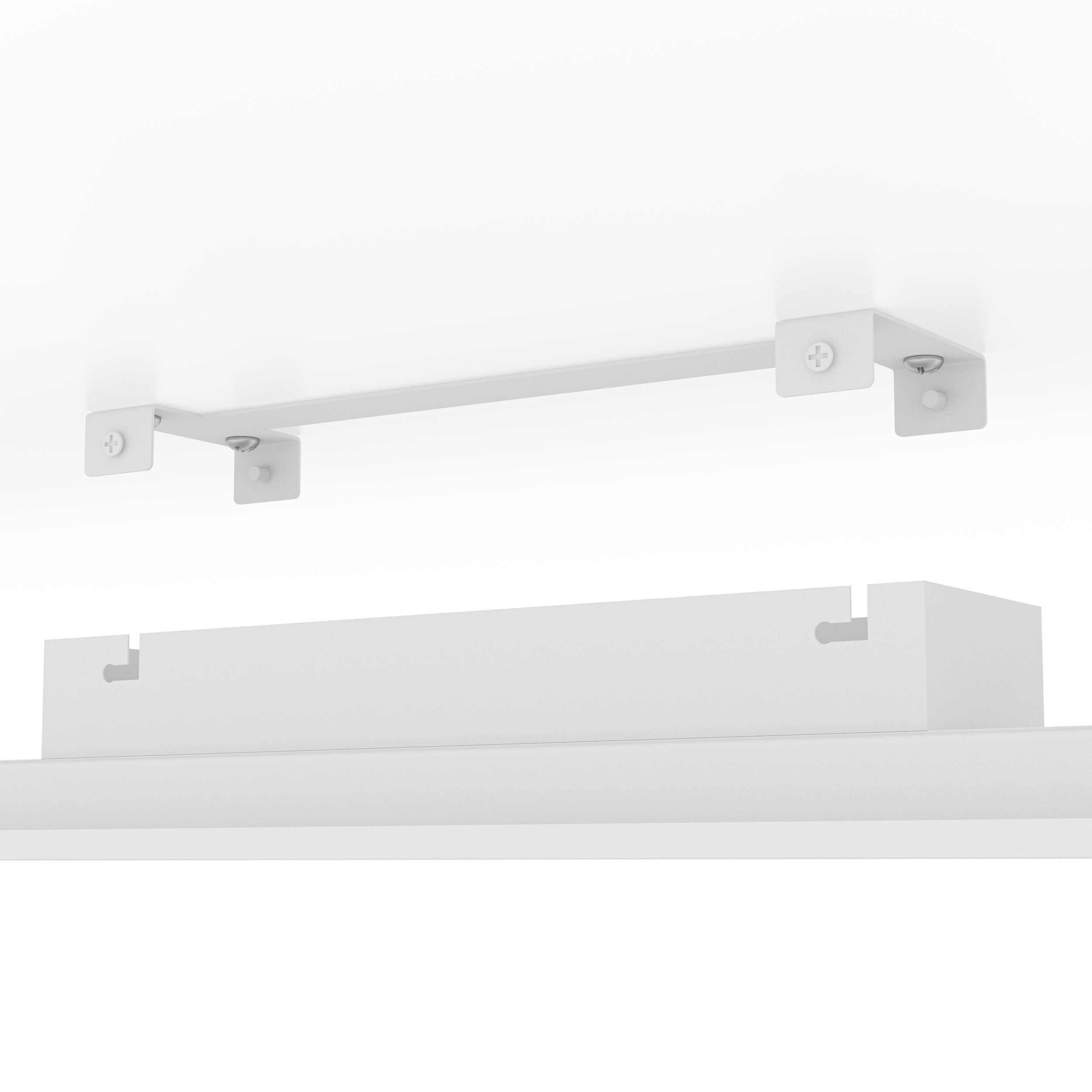 Eglo Plafonnier LED Moradillo, lampe de plafond avec dip switch, panneau | plat en métal et plastique blanc, éclairage blanc chaud, blanc neutre, blanc froid, luminaire 15 x 120 cm