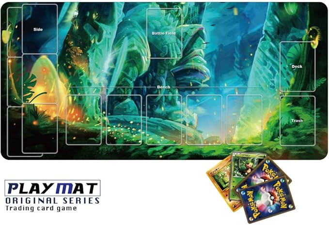 Amazon かっこいい ポケモンカード 専用 プレイマット とっても丈夫 高級感 厚手 ポケモンカード バトル シート デスクマット マウスパッド 3way Syaraku Genesis Ppn73 枠あり トレカ 通販