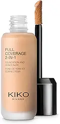 KIKO MILANO, Full Coverage 2-in-1 Foundation & Concealer, Base e Corretivo 2 em 1, Cor