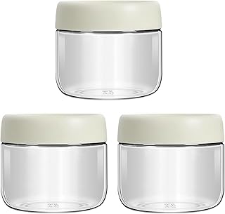 Custde 3 Pack-Glass Mason Jars, Overnight Oats Container with Screw Lid Airtight, Salad Dressing Chia Pudding Sauce Sugar ...