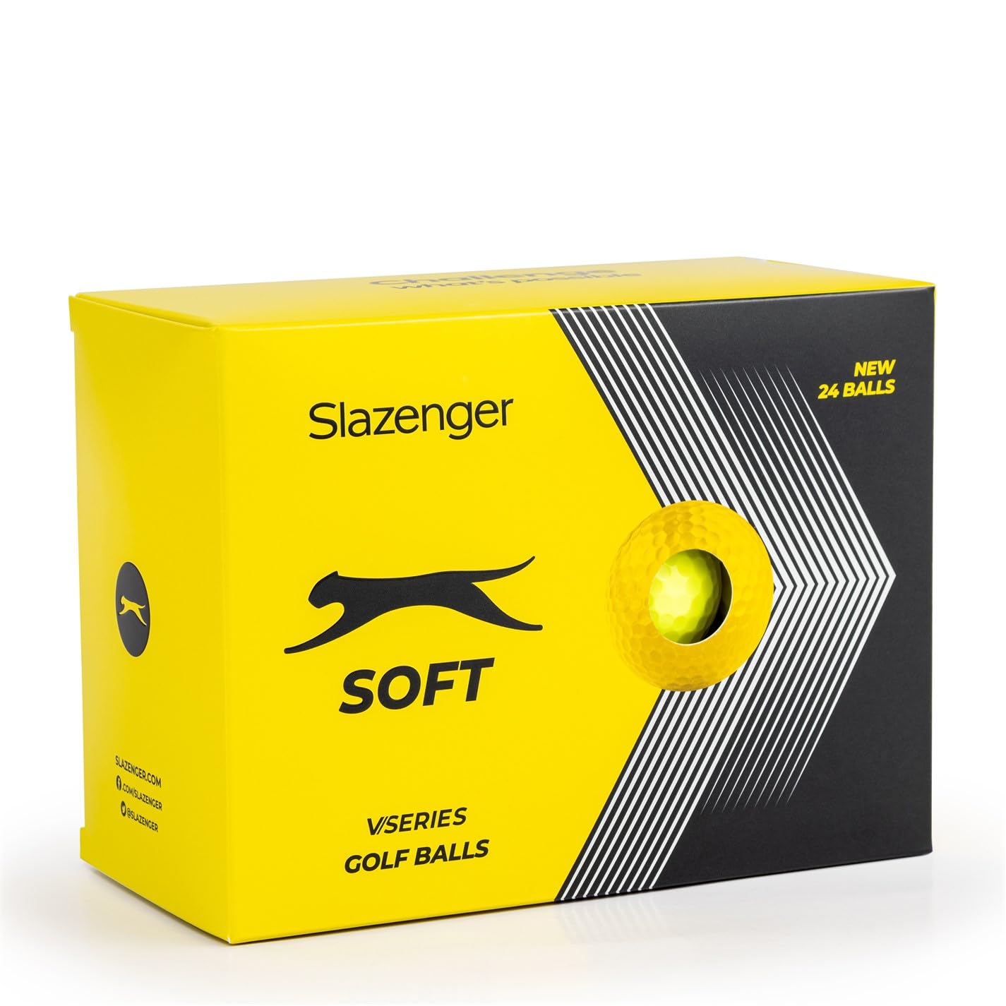 Slazenger Unisex V300 Soft 24 Pack Golf Balls Yellow One Size
