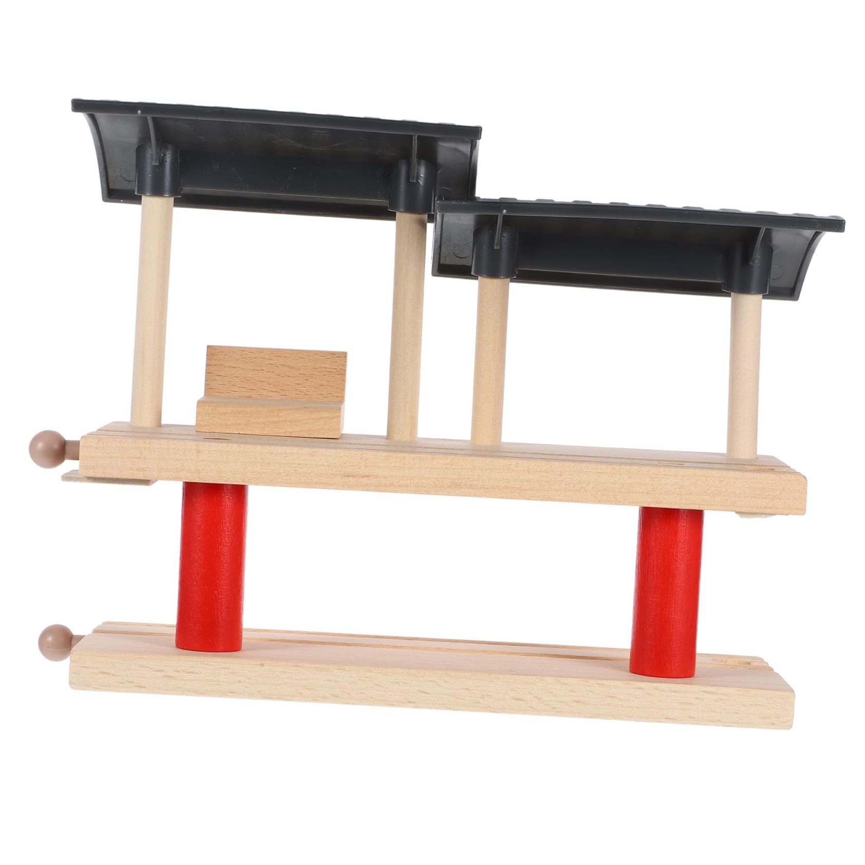 Compatible Rails Train Bois Gatuida - Station Stable Facile à Assembler - 8