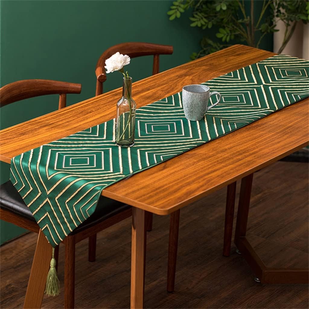 JSEIAJB Table Runner with Tassel Dining Table Wedding Party Home Decor Table Runner(Gray,32x120cm)