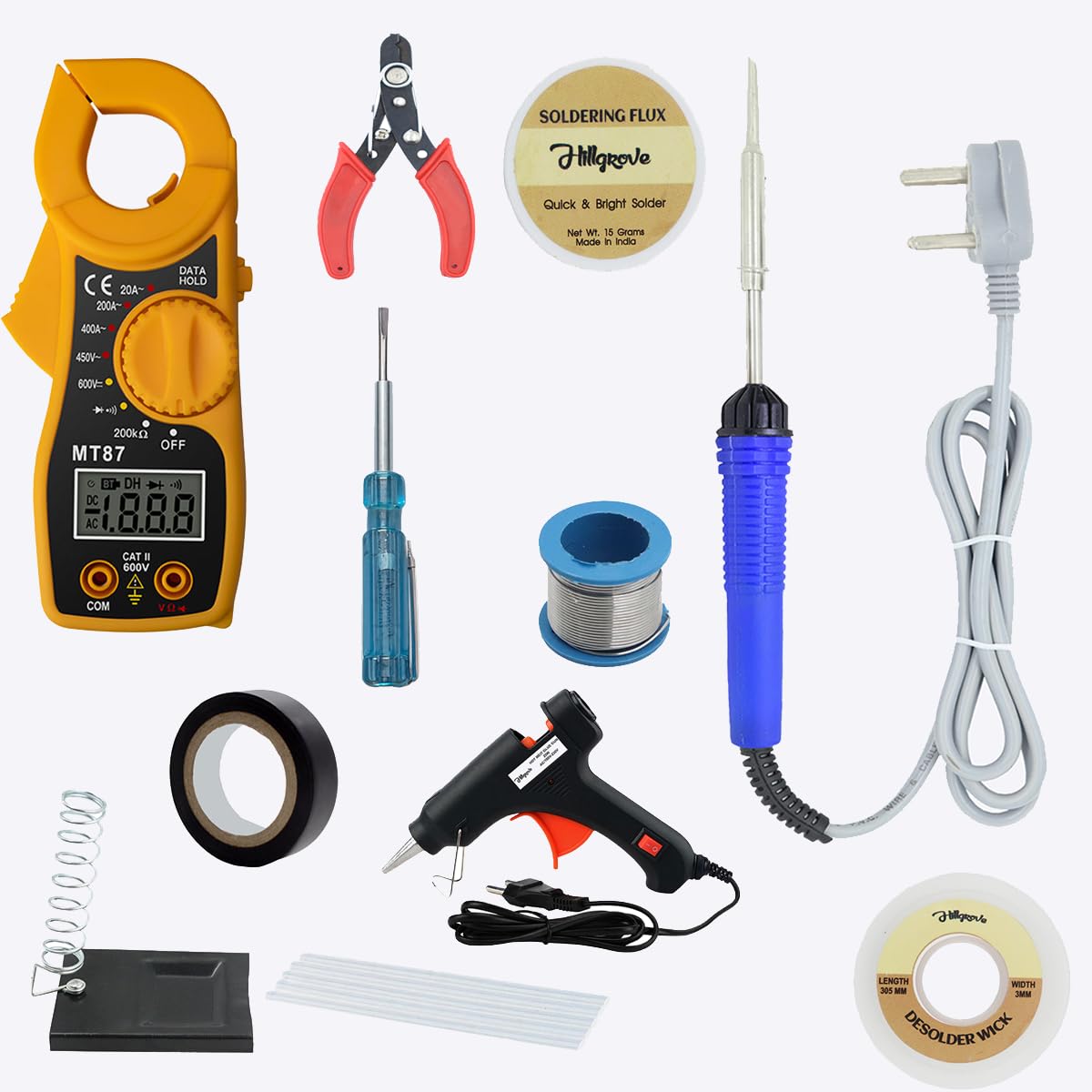 Hillgrove HGCM1406M1 11in1Digital Volt Clamp Meter Multimeter AC DC Auto Range Continuity Digital Tester Kit Meter
