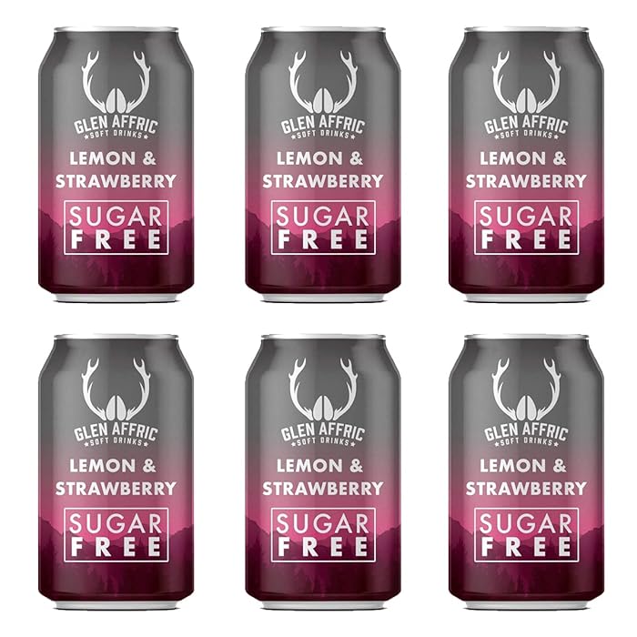 Buy Glen Affric Lemon & Strawberry Craft Soda (330ml x 12 Cans), Non