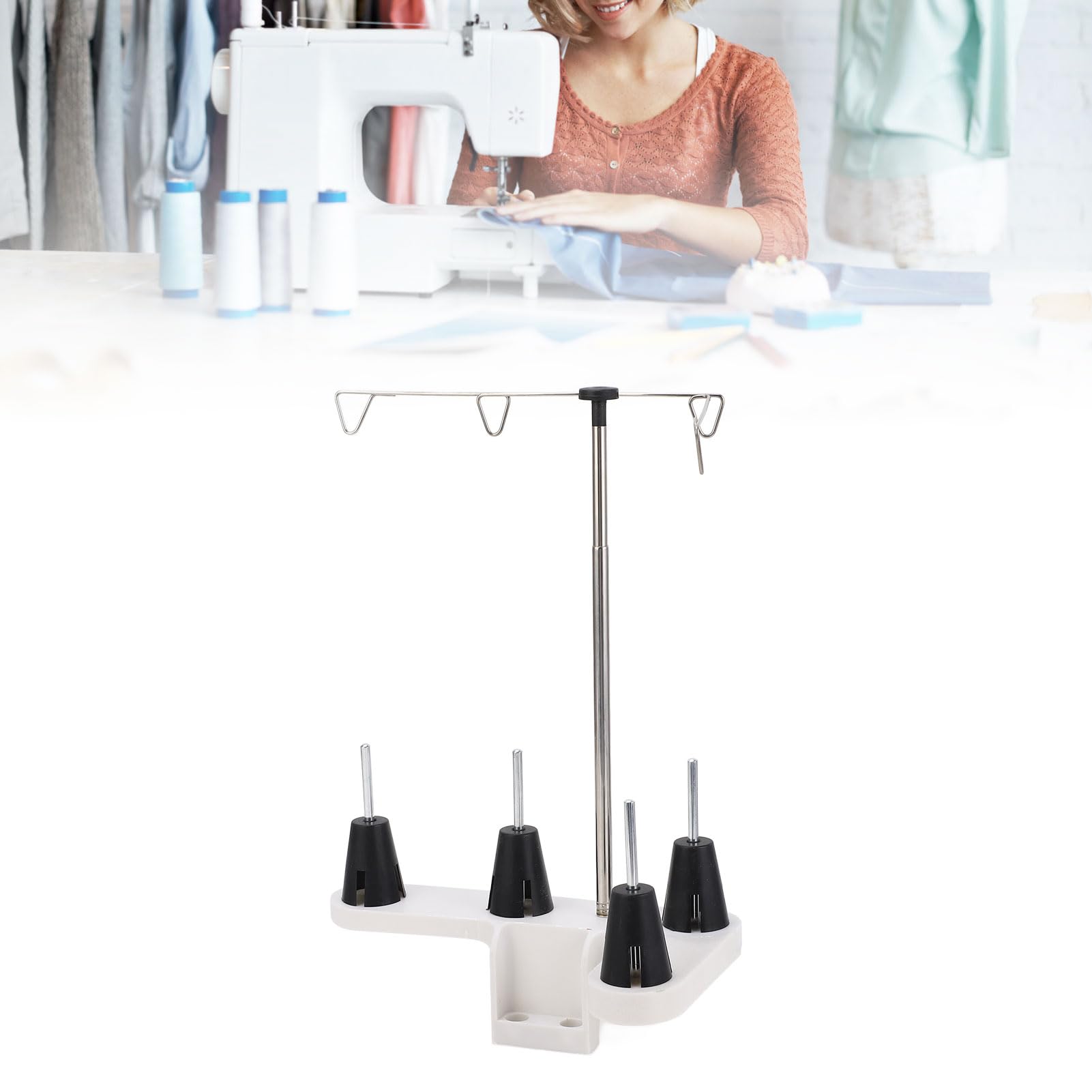 3 coni ricamo filo porta filo materiale PE supporto bobina leggero accessori per cucire robusti per macchina da cucire domestica(Viola