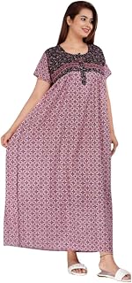 Women Flower Printed Casual Wear Cotton Nighty / Gown_MFNT5015 Price In India