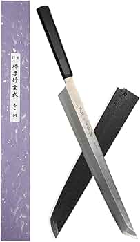 堺孝行 柳刃包丁 青二鋼 鞘付き 47cm Amazon | 堺孝行 玄武