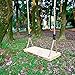 HAPPY PIE PLAY&ADVENTURE Nostalgic Children to Adult Wooden Hanging Swings Seat with 78'' Height Adjustable Pp Rope Per Side