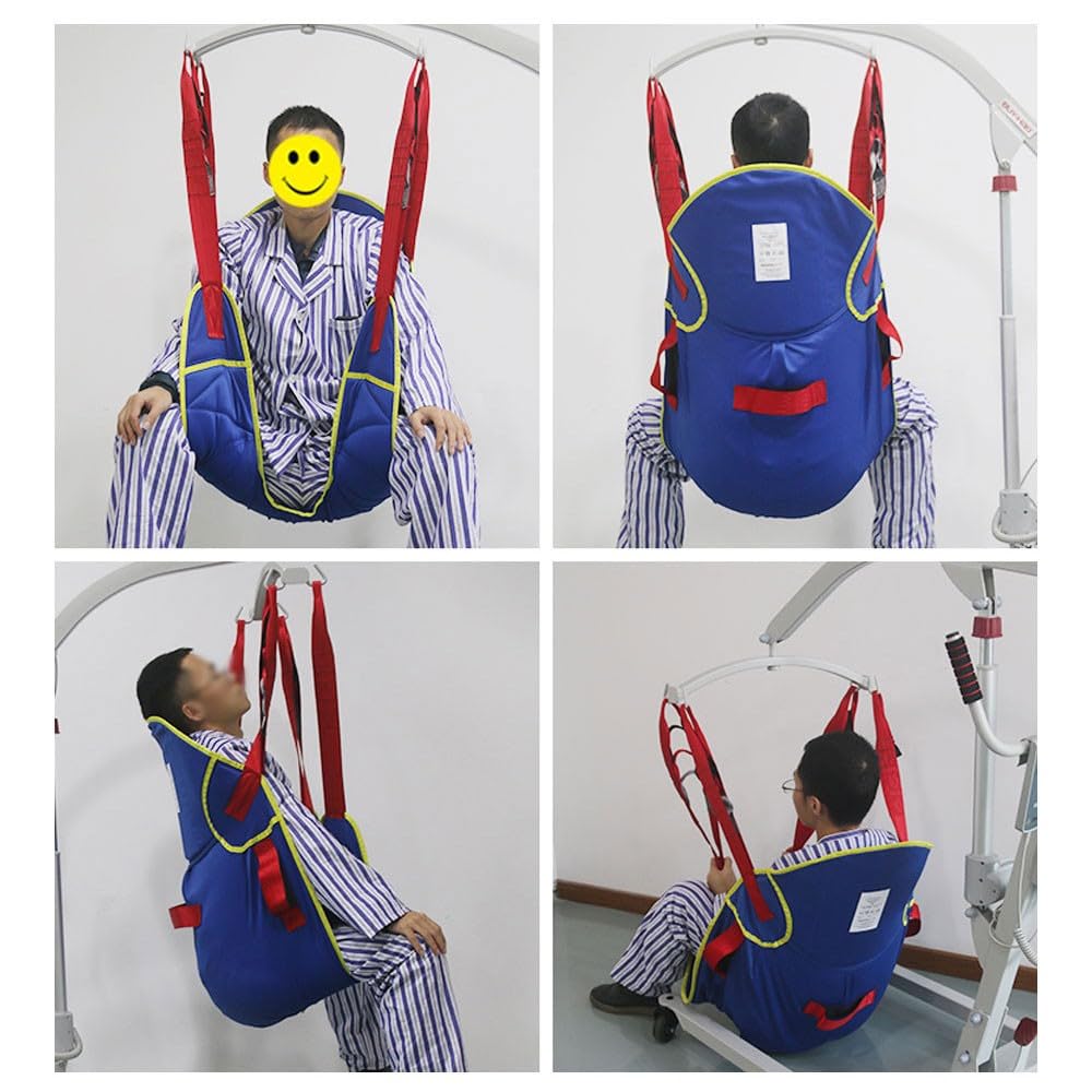 Arnés Elevación Paciente Cuerpo Completo, Grúa Paciente, Eslinga Elevación con para Paciente Y Minusválido, para Posicionamiento Y Elevación La Cama,Carga MáXima 230 Kg Large