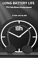 Vista 5 de Bocina Bluetooth con banda para el cuello, EBS-906, Bluetooth 5.3, micrófono incorporado, tiempo de reproducción de 10 horas, altavoz portátil