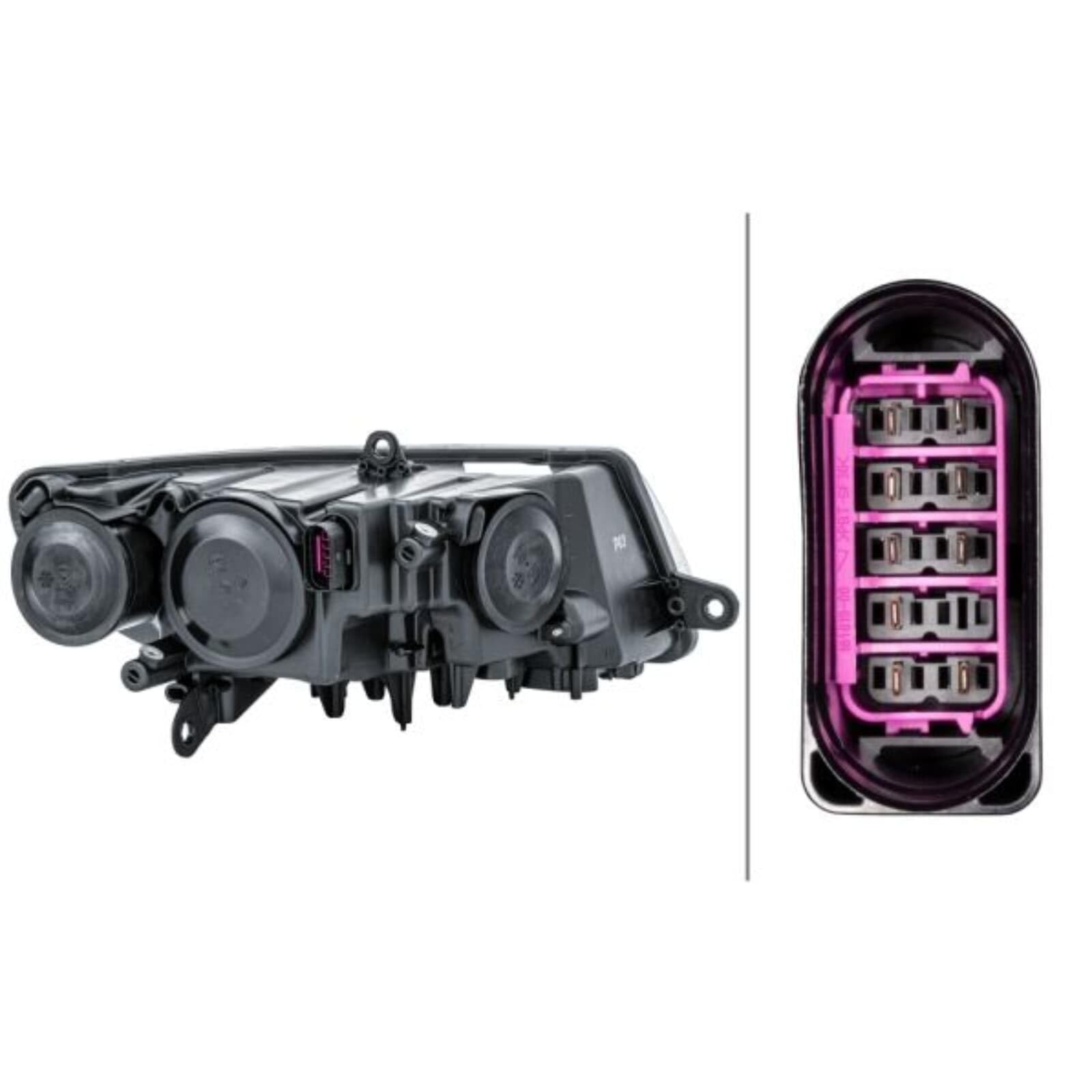 HELLA 1EL 247 047-251 Halogen/DE/FF-Reflektor - dla m. in. Skoda Superb II Estate (3T5) - ECE - dla ruchu prawostronnego - z lewej