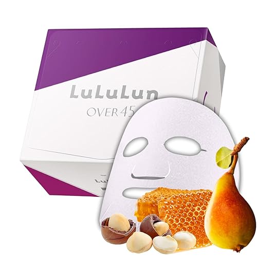 Lululun 32EA Máscara facial antienvejecimiento para mujeres y hombres, máscaras faciales diarias para el cuidado de la piel con raíz de iris,