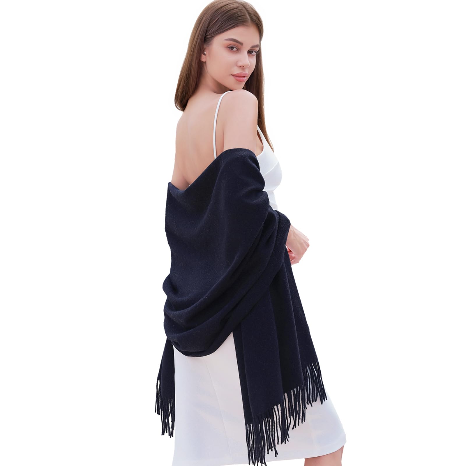 RIIQIICHY Sciarpa Donna Invernale Pashmina Scialle Caldo Stola Elegante per Abito da Sposa Cerimonia Donna