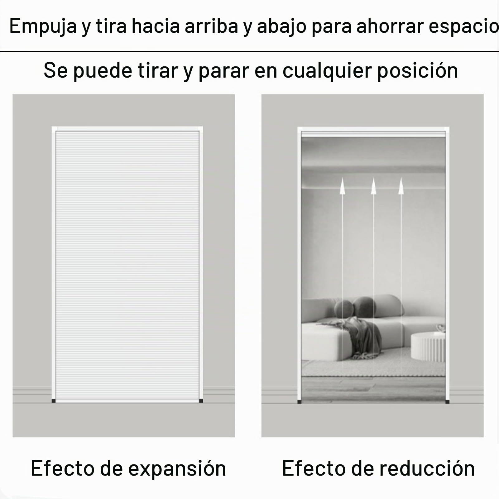 Puerta Plegable Acordeon Personalizada, Puerta Corrediza Retráctil De Aluminio, Puerta Plegable Vertica para Entrada, Patio, Habitación, Garaje