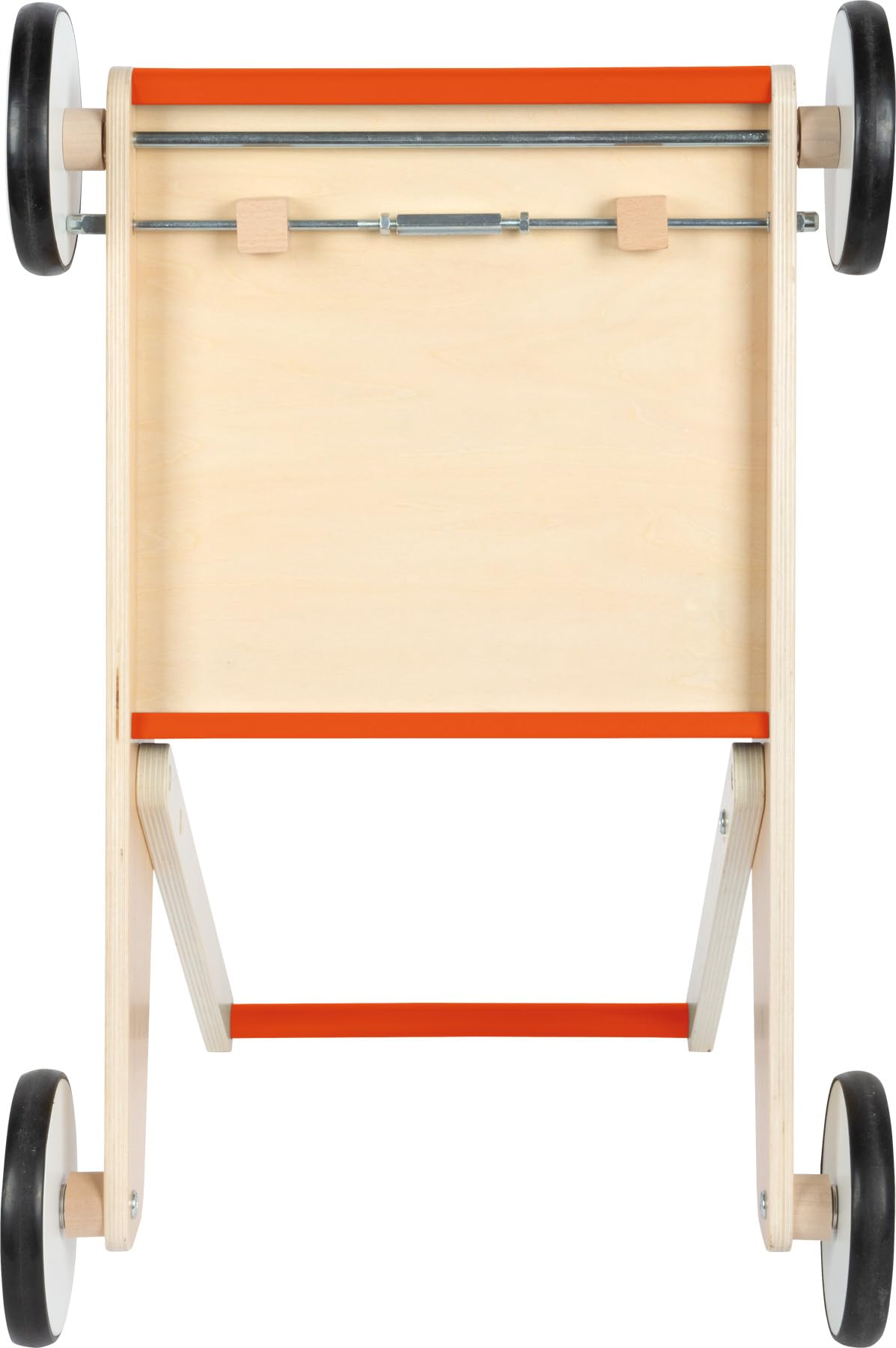 small foot Carrello Primi passi color rosso rame, carrello da spingere, con spazio portaoggetti, dai 12 mesi, 12610