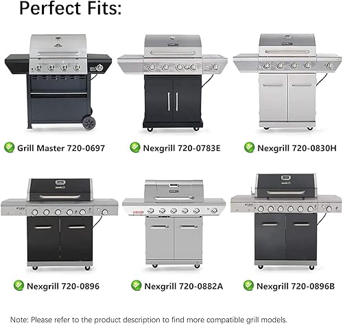 Miniatura 4 de KS708 - Piezas de repuesto para Grill Master 720-0697 Nexgrill 720-0830H 720-0783E 720-0737 Placa de escudo térmico para barbacoa, cubierta para