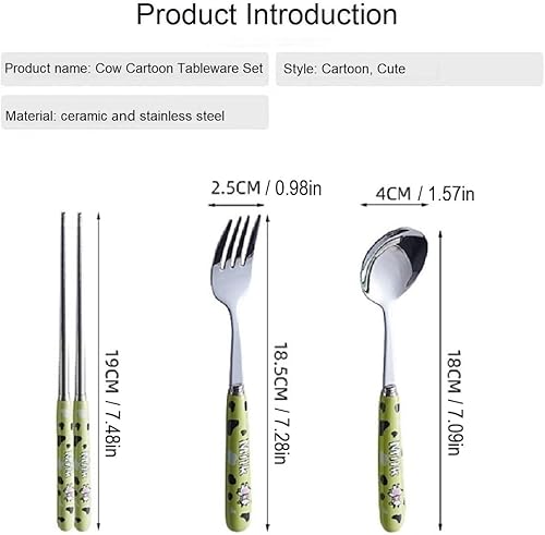 Miniatura 10 de SENIDIKE Juego de cubiertos de cerámica juego de vajilla de mango de cerámica accesorios de cocina juegos de viaje para campamento juegos de tenedor