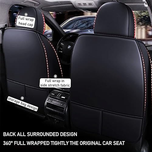 Miniatura 8 de Juego completo de fundas de asiento de automóvil de ajuste universal para KIA Rio5 2006-2012, juegos de interiores de automóvil de piel sintética