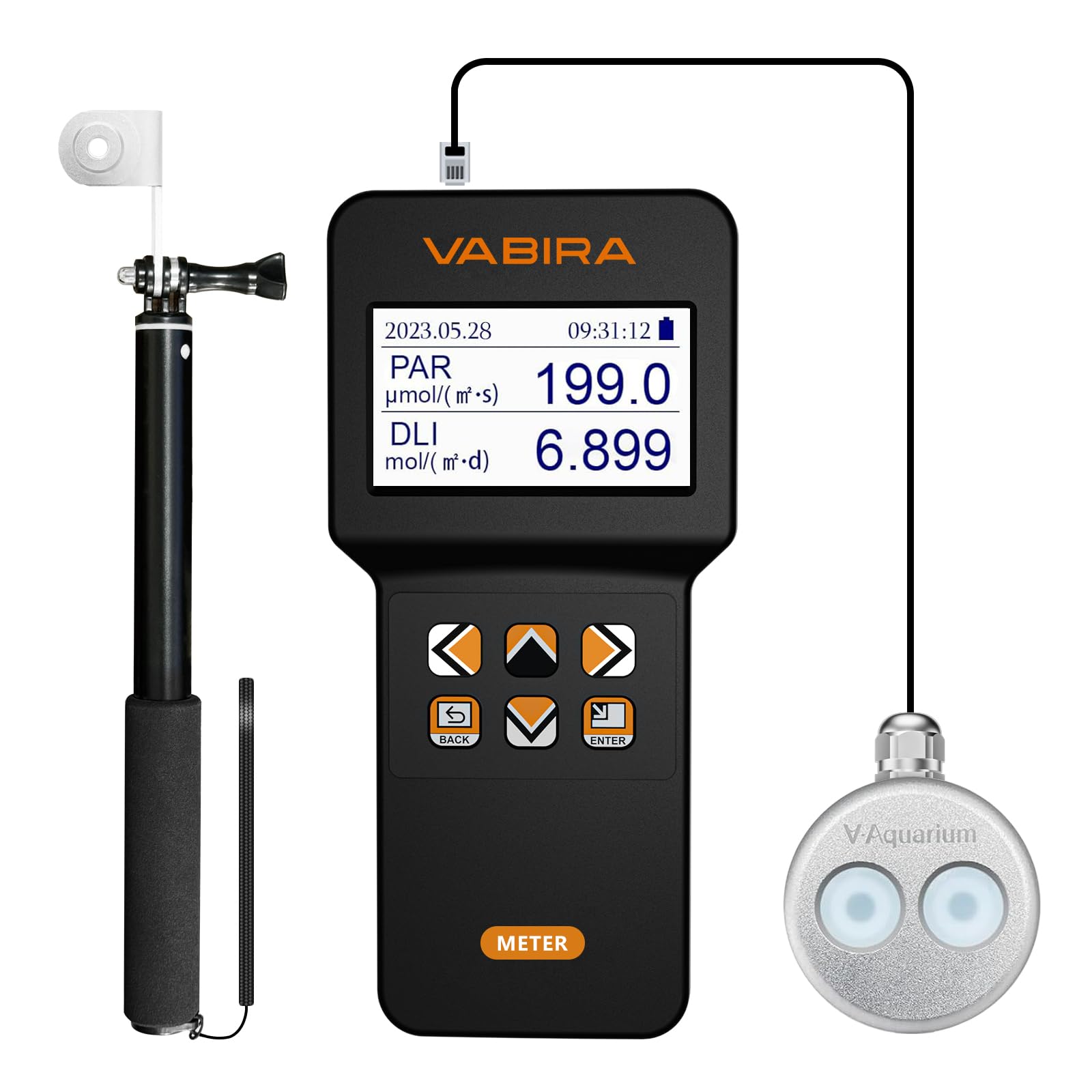 VABRIA VBR-AQUA PAR光レベル測定器 VBR-Aqua IP68 PAR Meter for Aquarium,Reef.R,G,B PAR