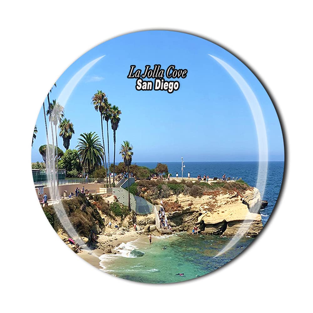 La Jolla Cove San Diego USA America Fridge Magnet Crystal Tourist Souvenir Gift Collection Refrigerator Magnetic Sticker