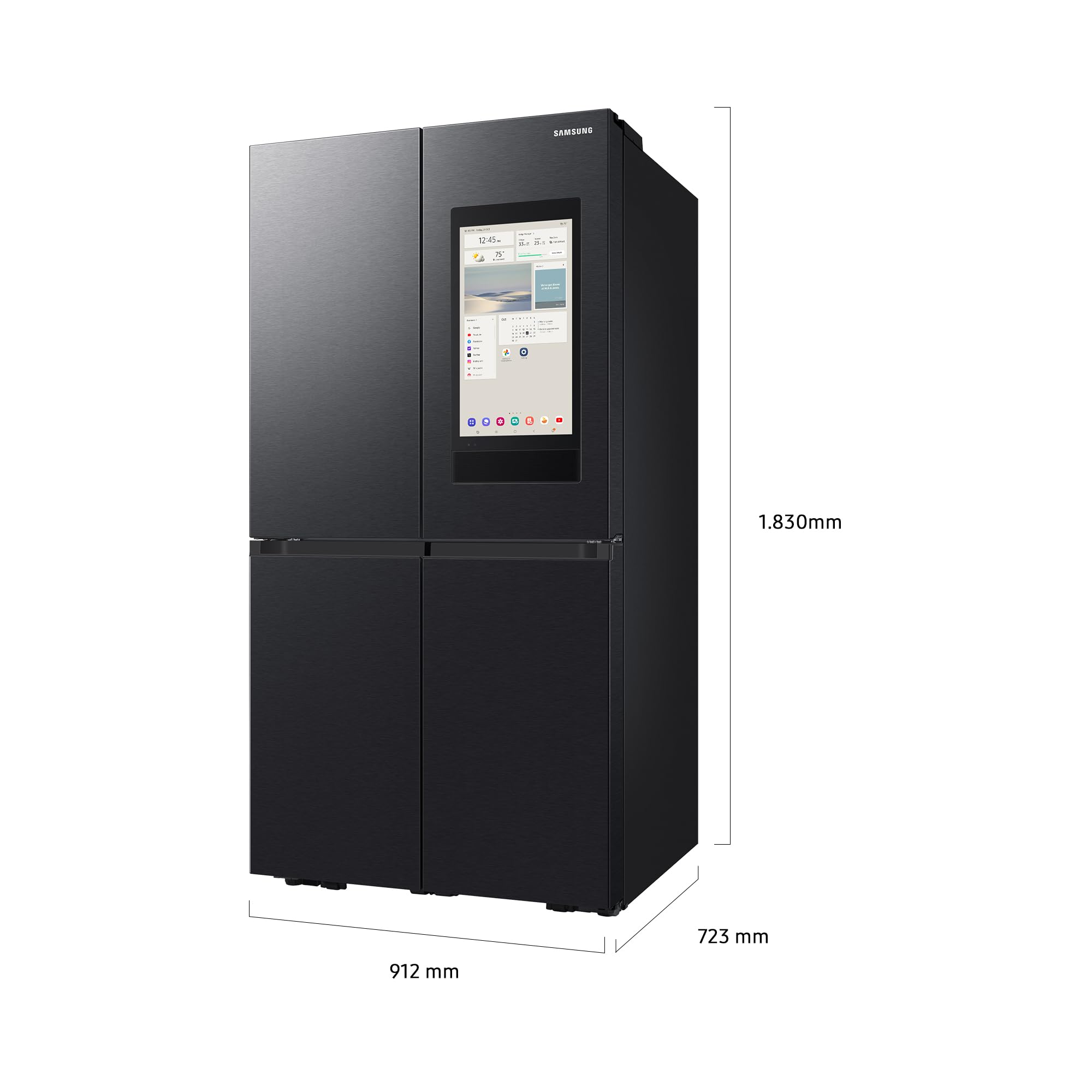 Samsung Frigorífico French Door Bespoke AI Family Hub 183cm 636L Clase E Grafito RF65DG9H0EB1EF