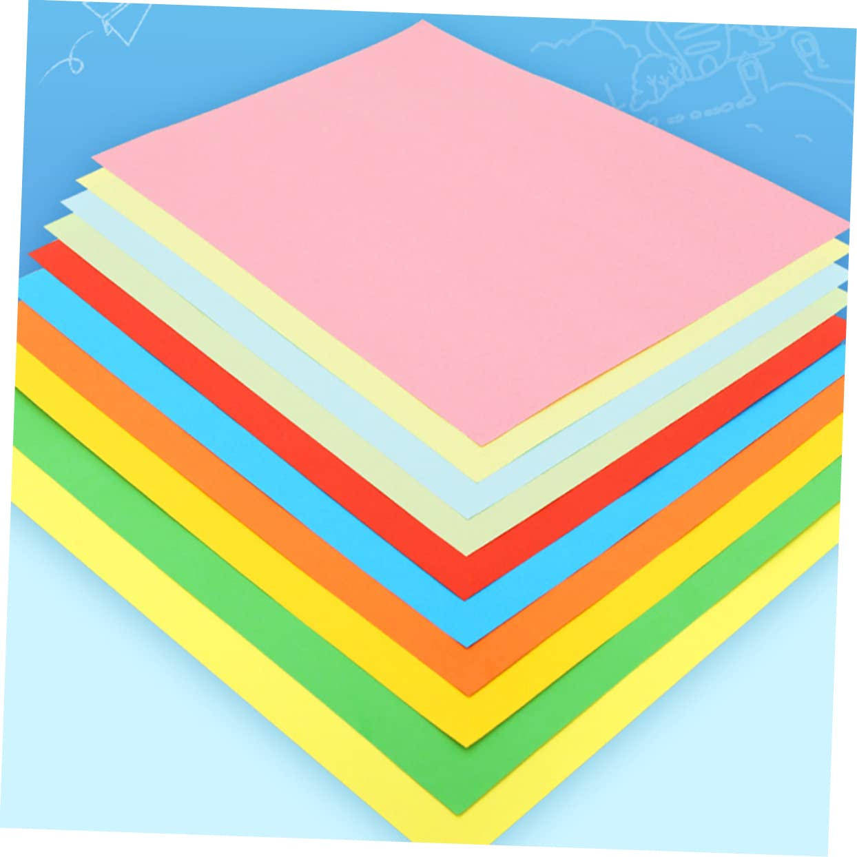 STOBOK 2packungen Farbpapier Bedruckbares Papier in à Diy Faltpapier Für Schule Und Büro Geeignet Zum Schreiben Drucken Und Schneiden