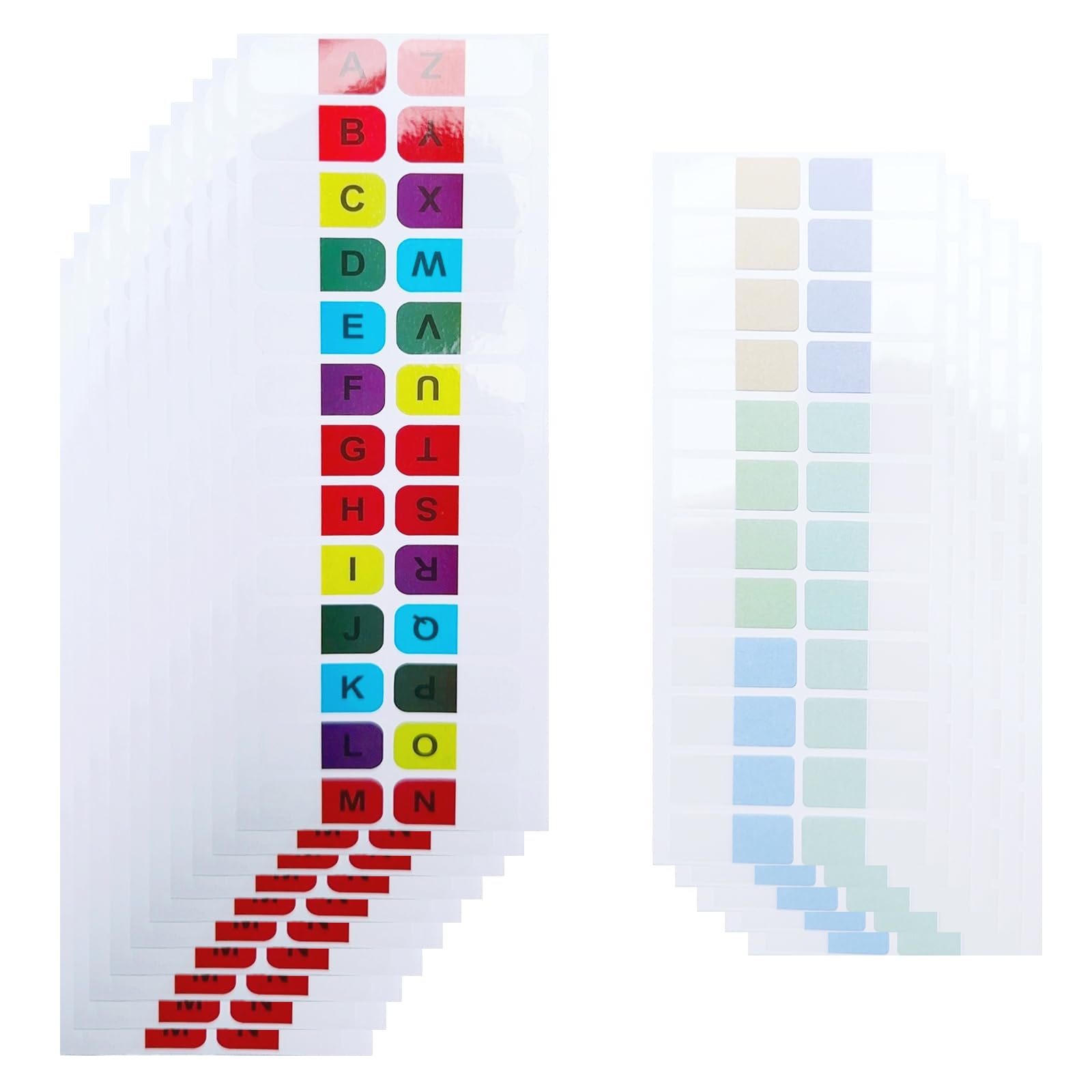 DANUDON 620PCS Colorful Alphabet Tabs, AZ Tabs Sticky