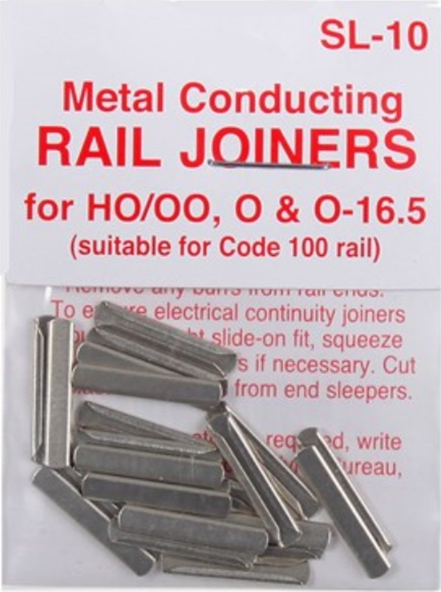 PECOSL-10 HO Code 100 Conductive Rail Joiner 24 Pack