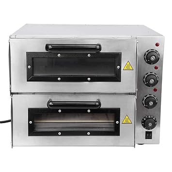 SMARTKART Double Deck Pizza Oven, Silver