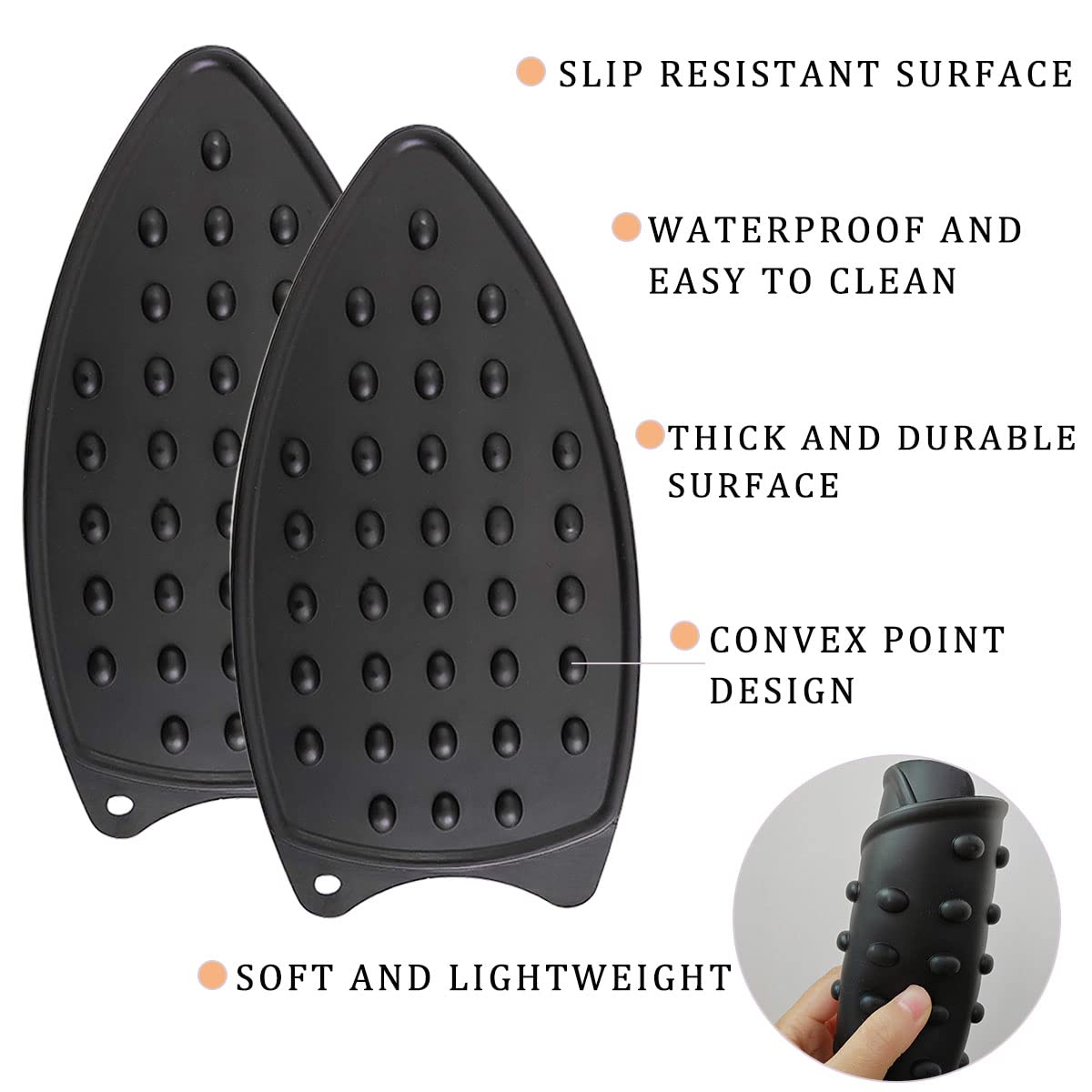 2 almohadillas de silicona para el resto de hierro, almohadillas de silicona para el apoyo, almohadillas de silicona multiusos resistente al calor para planchas planas, tabla de planchar, color 4