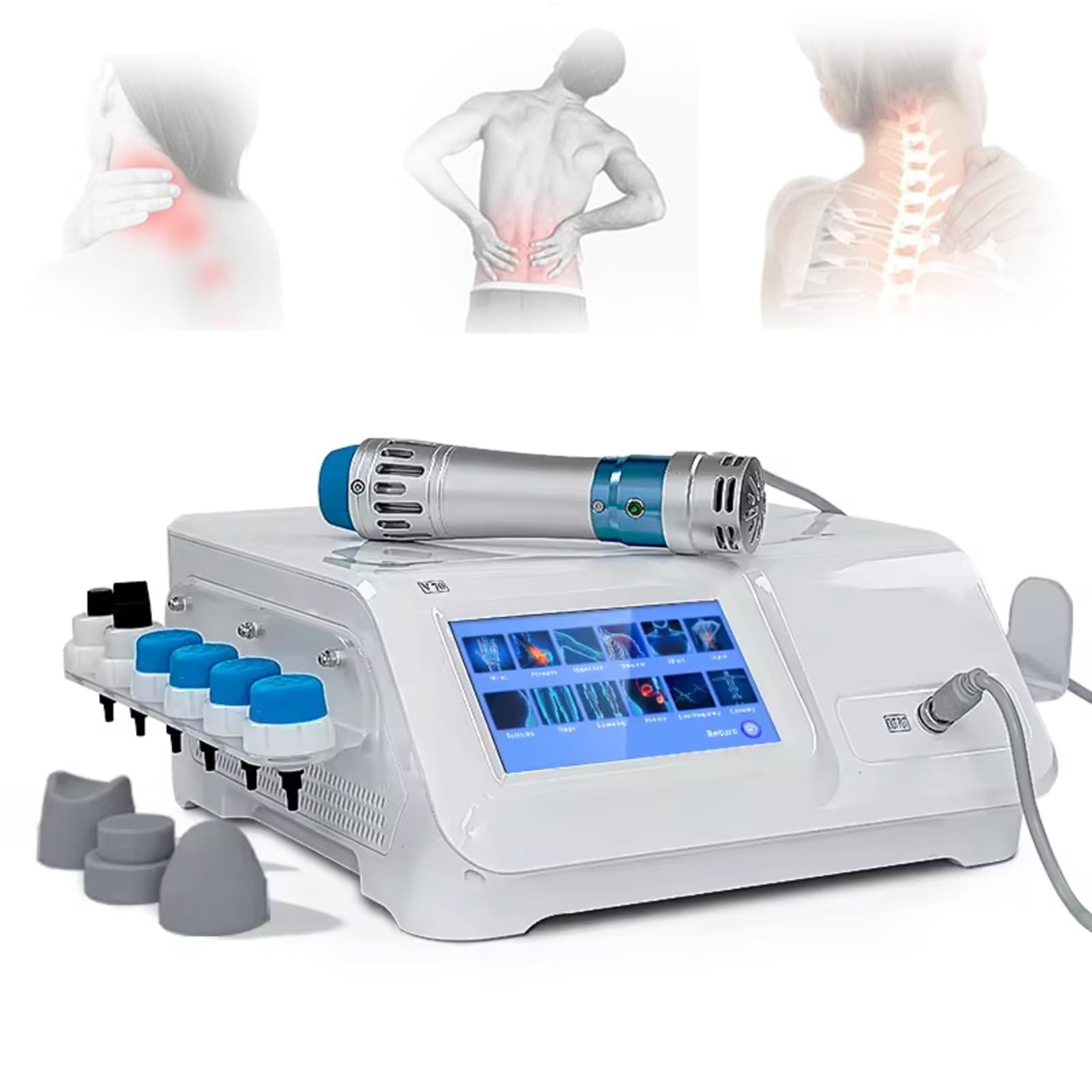 Instrumento de Fisioterapia de Ondas de Choque,Masajeador para aliviar el Dolor,dispositivo de terapia de ondas de choque extracorpórea muscular tejido profundo alivio crónico del dolor