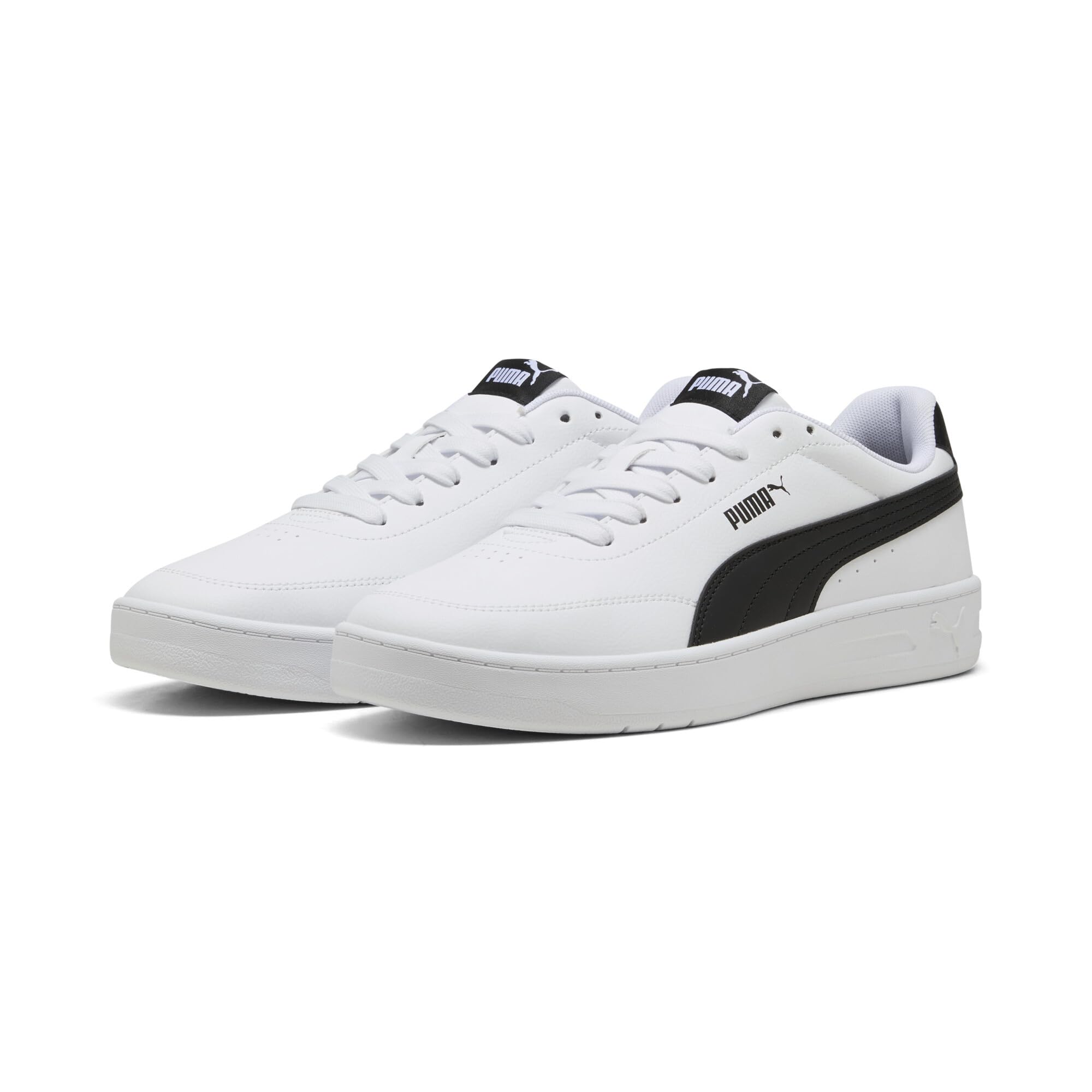 Puma Unisex Court Classic Clean Sneaker, Puma White Puma Black, 40.5 EU
