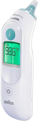 Braun ThermoScan 6, IRT6515 Termómetro digital para adultos, bebés, niños pequeños y niños Rápido, suave y preciso con resultados codificados por