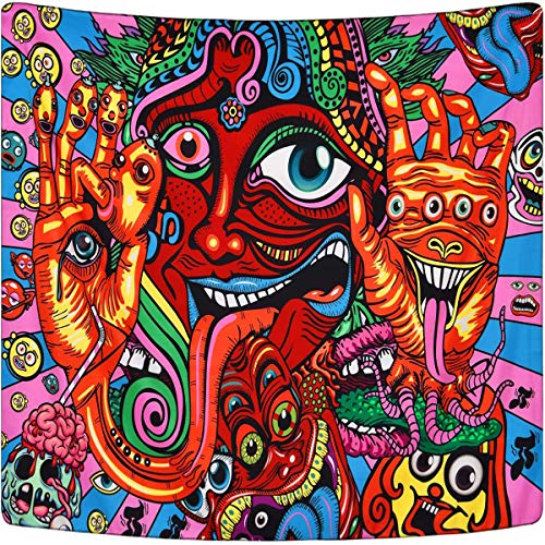 N/D Tapiz árabe psicodélico, tapiz de pared hippie abstracto retro patrón tapiz,...