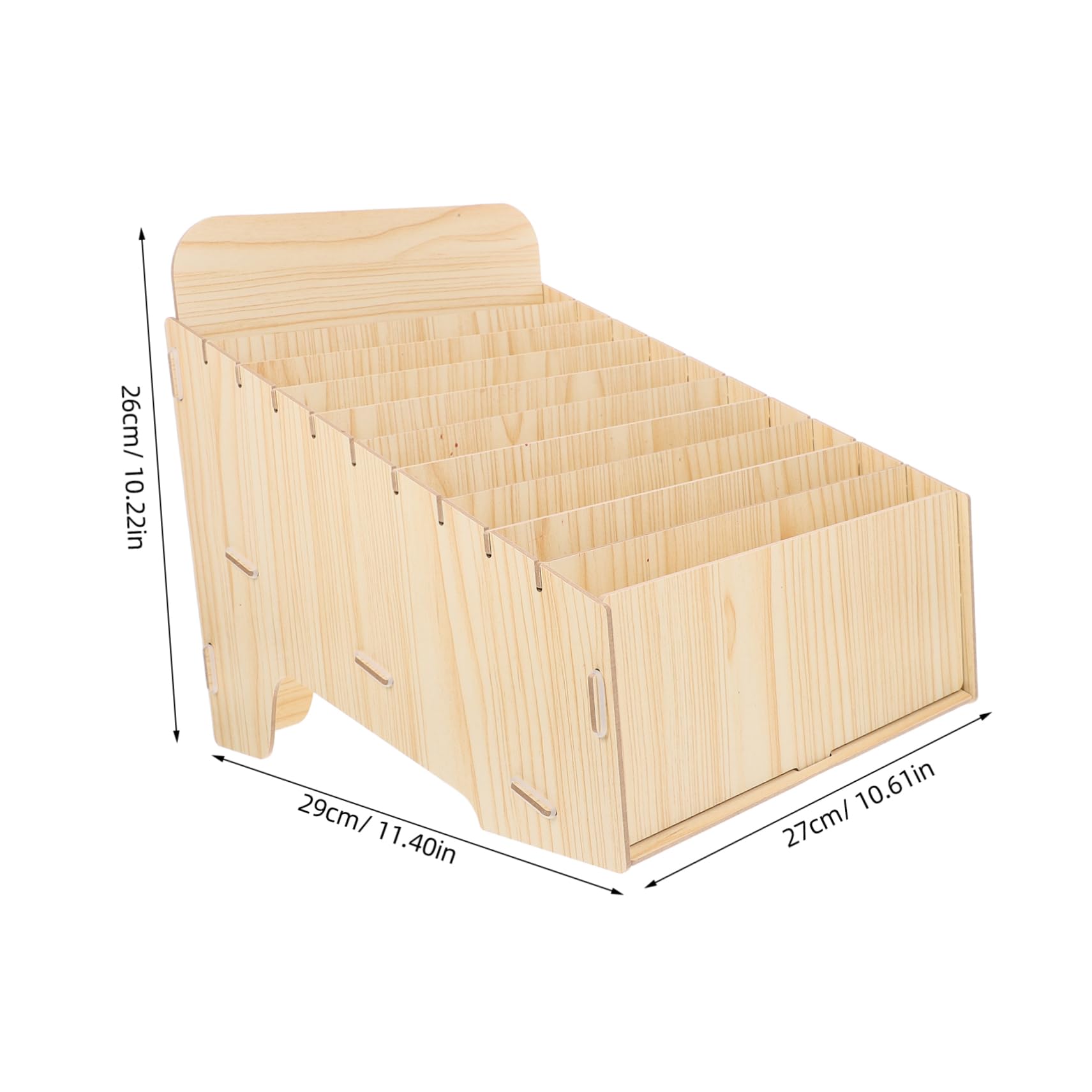 SHINEOFI Holz Briefablagebox mit Mehreren Fächern zur Belegsortierung