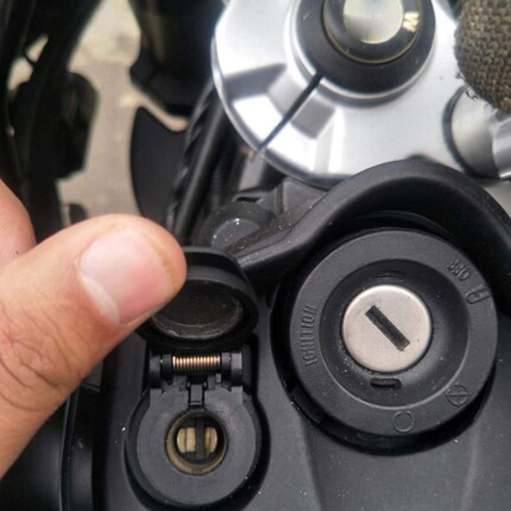 JENOR Adattatore di Corrente per Caricabatterie Dual USB da Motocicletta Impermeabile 12V Adattatore per Presa DIN DIN per BMW Triumph Motorcycle