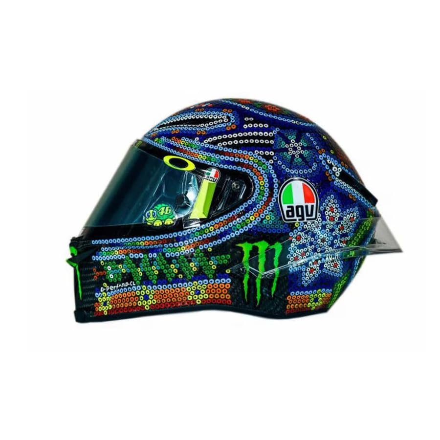 Valentino Rossi Casque Réplique Miniature 1:5 Mini Casque –VR46 MotoGP_Test 2017-2018, Unisexe