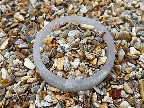 Image of Natural Semi Tumbled Fossil Coral Gemstone Chips - 2 oz Lot, Undrilled Crystal Chips