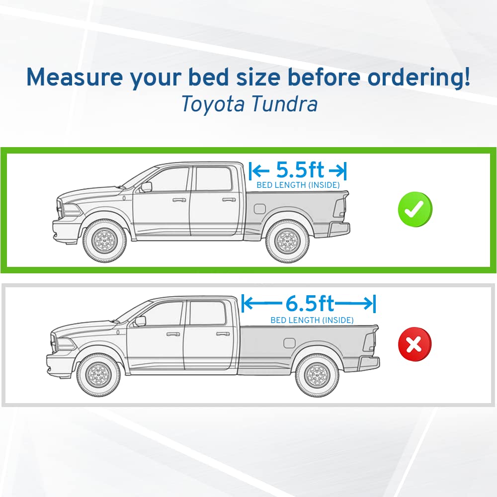 Syneticusa ER Power Retract Hard Tonneau Cover with Rack Fits 2022-2025 Toyota Tundra 5'6